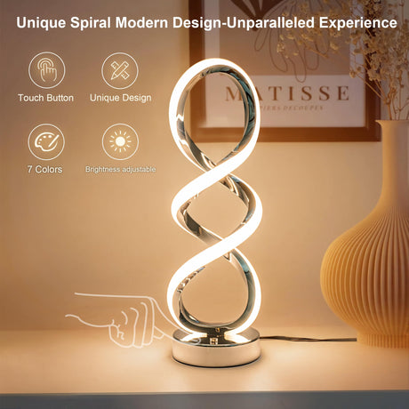 Modern Spiral RGB Table Lamp