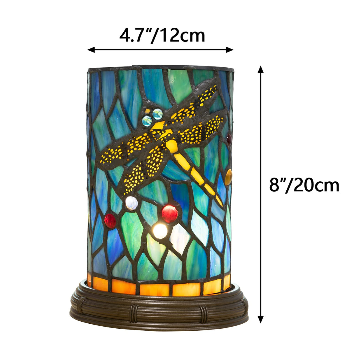 Small Tiffany Lamp for Bedrooms Ambient Table Nightstand Light Desk