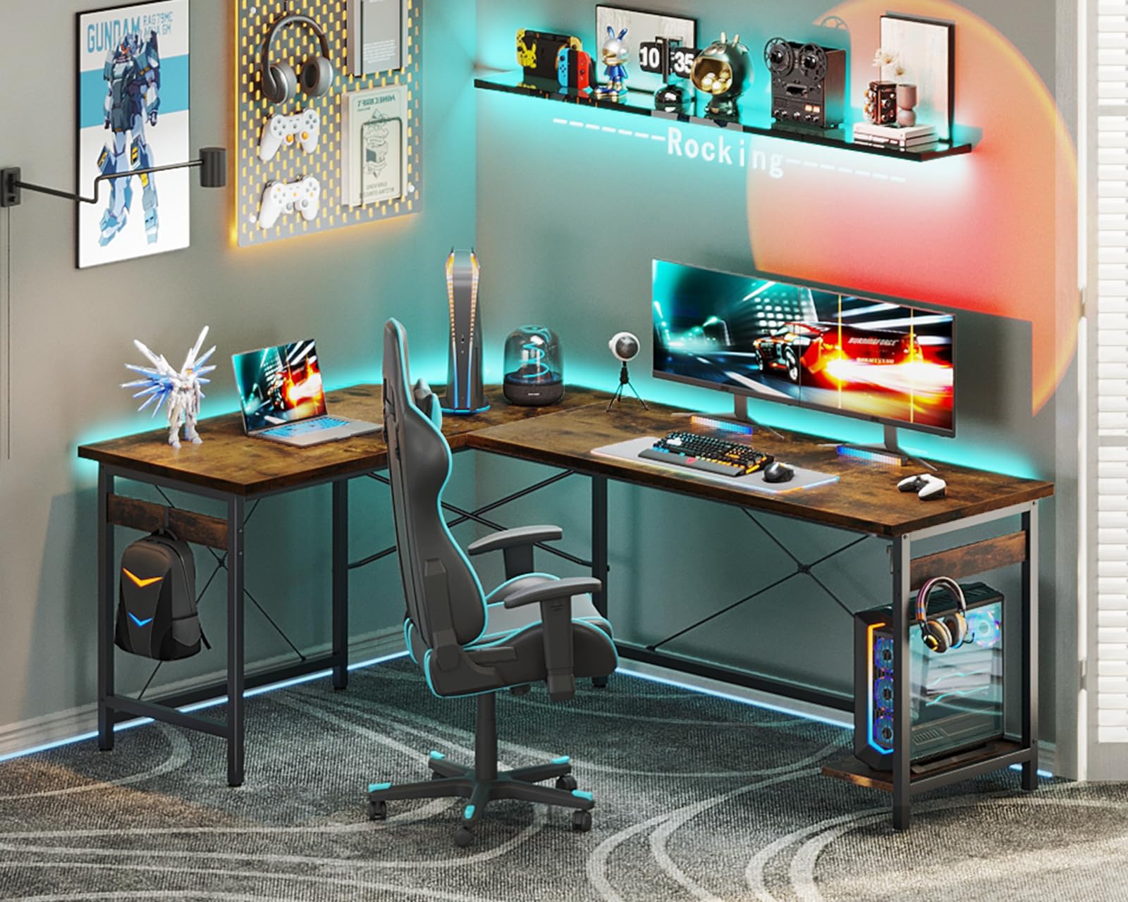 Corner Computer Desk, Sturdy Home Office Computer Table