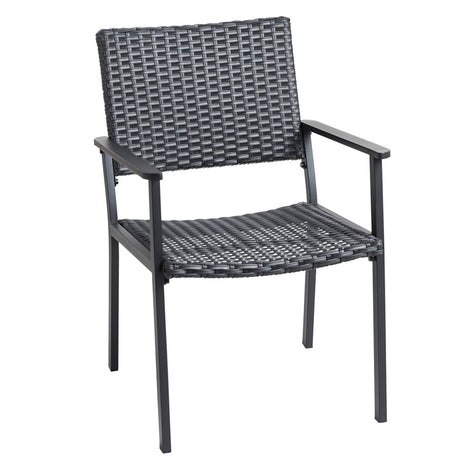 C-Hopetree Outdoor Dining Chair for Outside Patio Table, Metal Frame