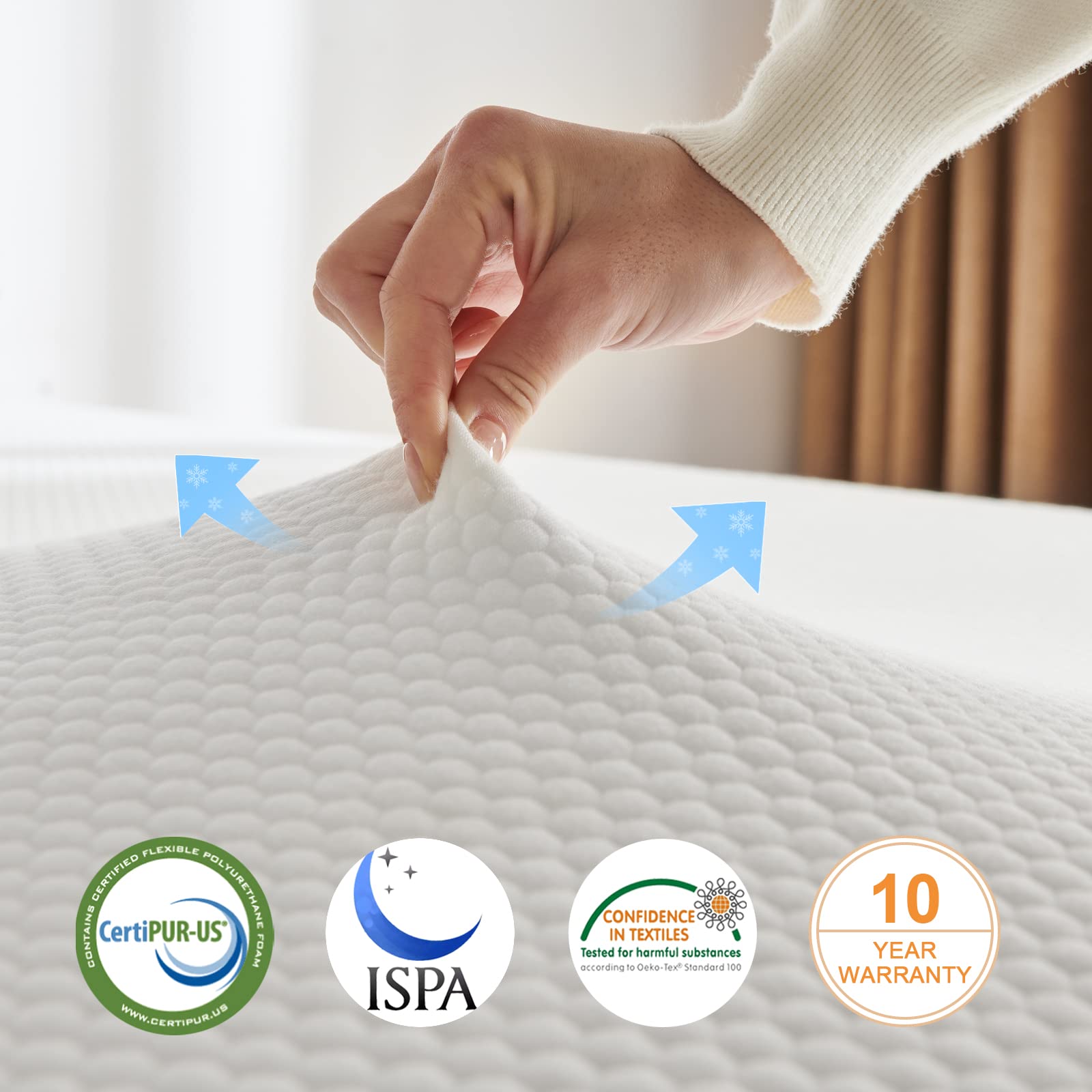 10" Inch Gel Memory Foam Queen Bed Mattress in a Box