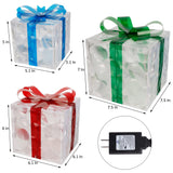 Set of 3 Lighted Gift Boxes Christmas Decorations