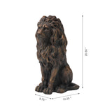 Magnesium Oxide, Fibre Glass GH20387 Guardian Standing Lion Outdoor Statue