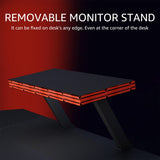 Black L Shaped Gaming Desk - 51 Inch Computer Corner Desks, Carbon Fiber