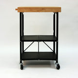 Folding Kitchen Cart on Wheels  for Chefs Outdoor, Microwave Cart