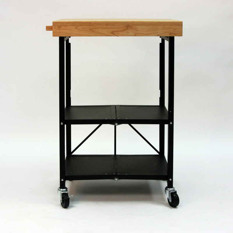 Folding Kitchen Cart on Wheels  for Chefs Outdoor Coffee and Food, Microwave Cart