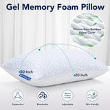 Cooling Gel Pillows for Sleeping, Shredded Memory Foam Bed Pillows