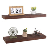 Rustic Natural Wood Floating Shelves Open Shelving Set of 2 - Rustic Shelf 36 inch