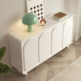 55.11" L Kitchen White Buffet Cabinet with Storage,Accent Sideboard