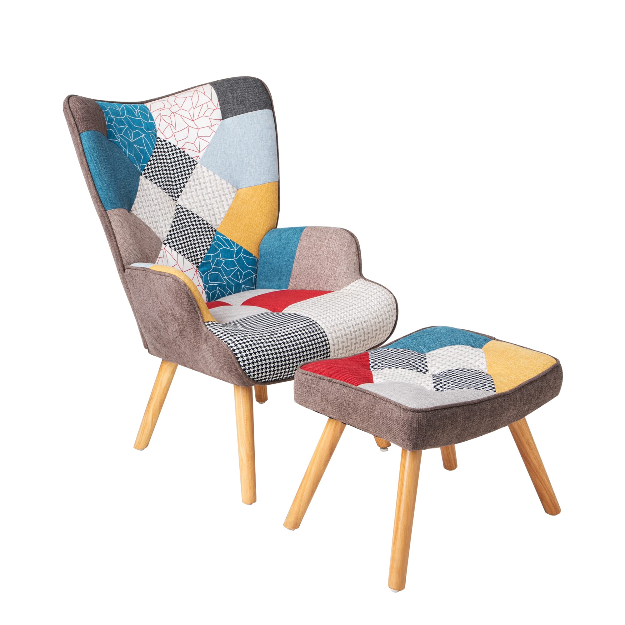 Accent Chair with Ottoman Living Room Chair and Ottoman Set