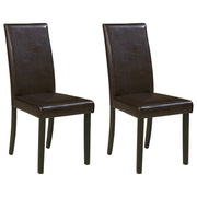 Kimonte Modern 19" Faux Leather Upholstered Armless Dining Chair