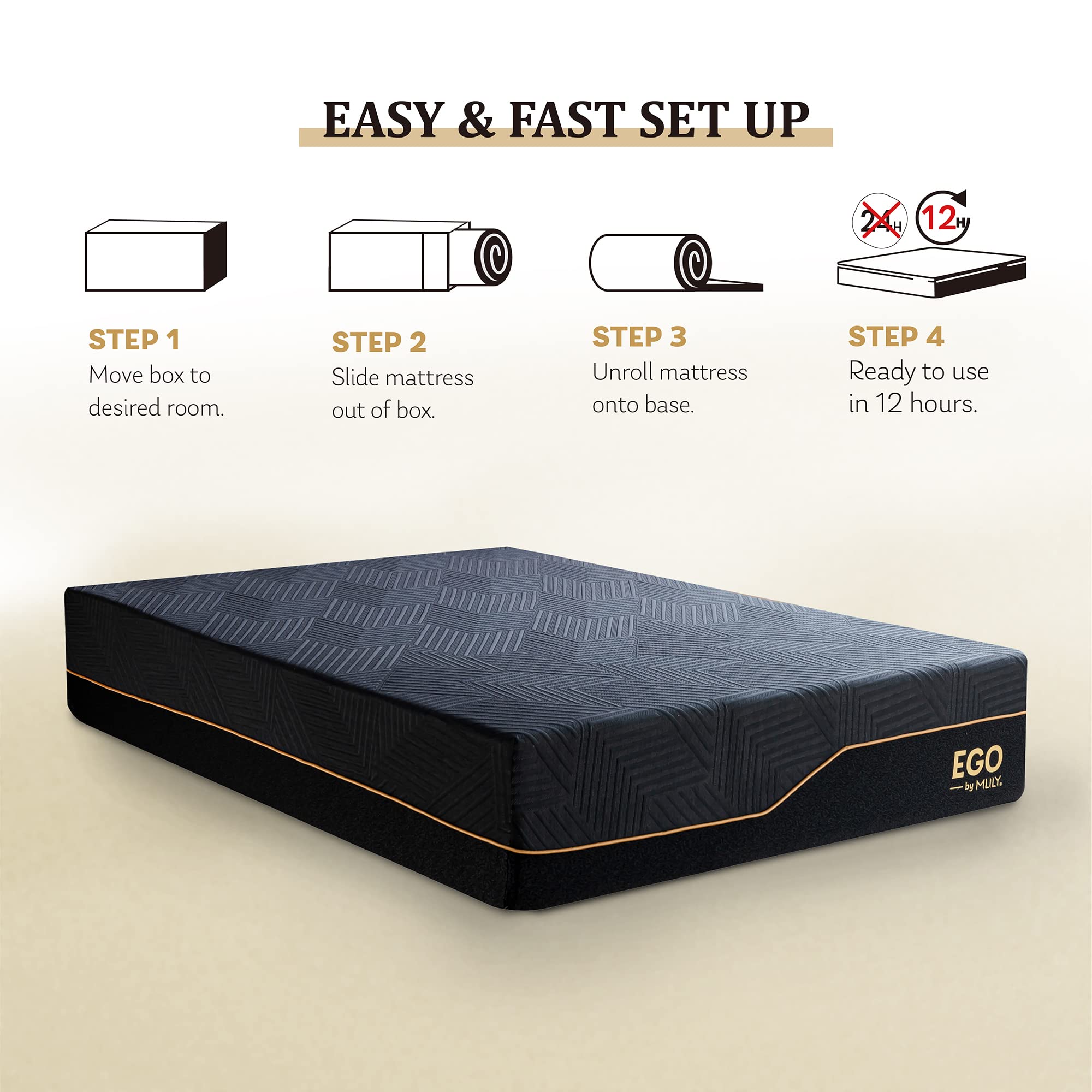 14 Inch King Size Memory Foam Mattress for Back Pain