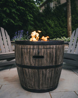 Wine Barrel Gas Fire Pit 27L X 27W X 24H