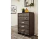 Brueban Transitional Contemporary 5 Drawer Chest with Dovetail Construction