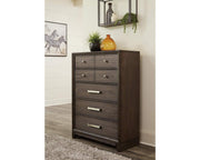 Brueban Transitional Contemporary 5 Drawer Chest