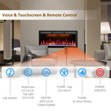 88 Inch WiFi-Enabled Electric Fireplace Inserts & Wall Mounted