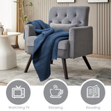 Accent Chair, Modern Button Tufted Armchair