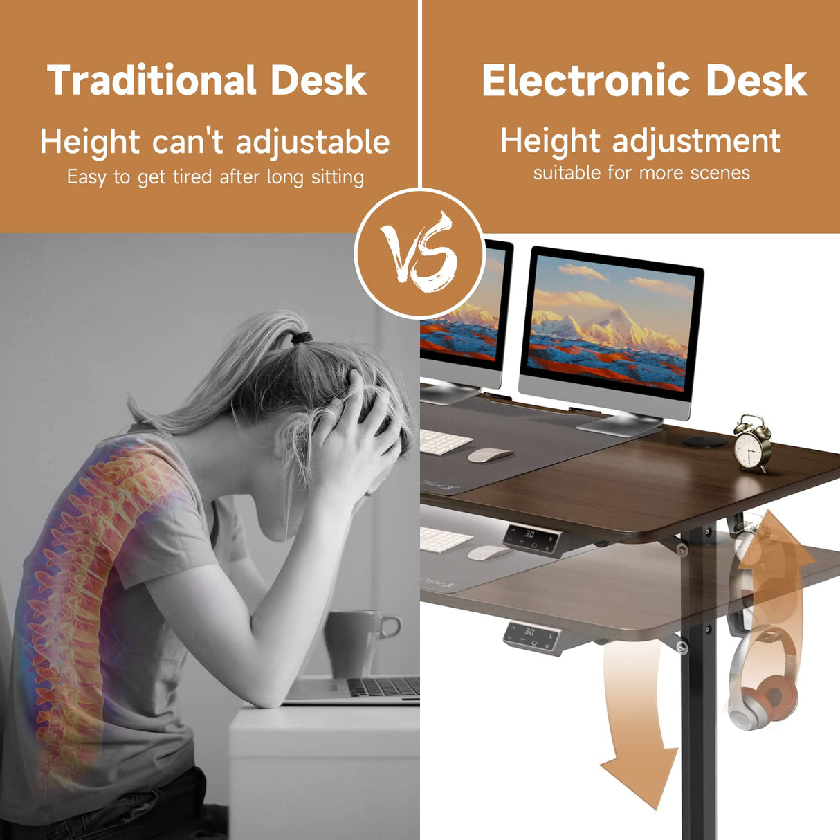 Electric Standing Desk Height Adjustable Computer Table