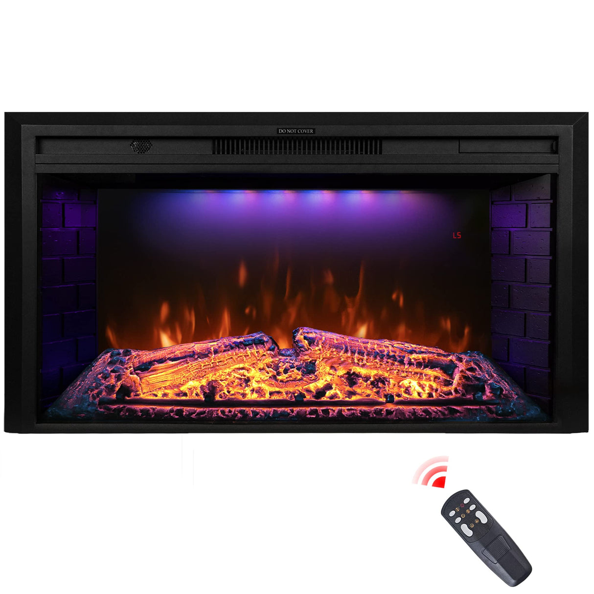 Wall Fireplace Electric with Remote Control