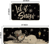 Let It Snow Snowflake Snowman Light Christmas