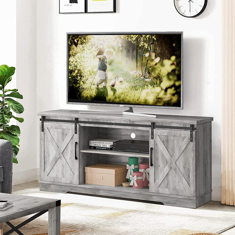 TV Stand for 65 Inch TV, Farmhouse Entertainment Center TV Media Console Table