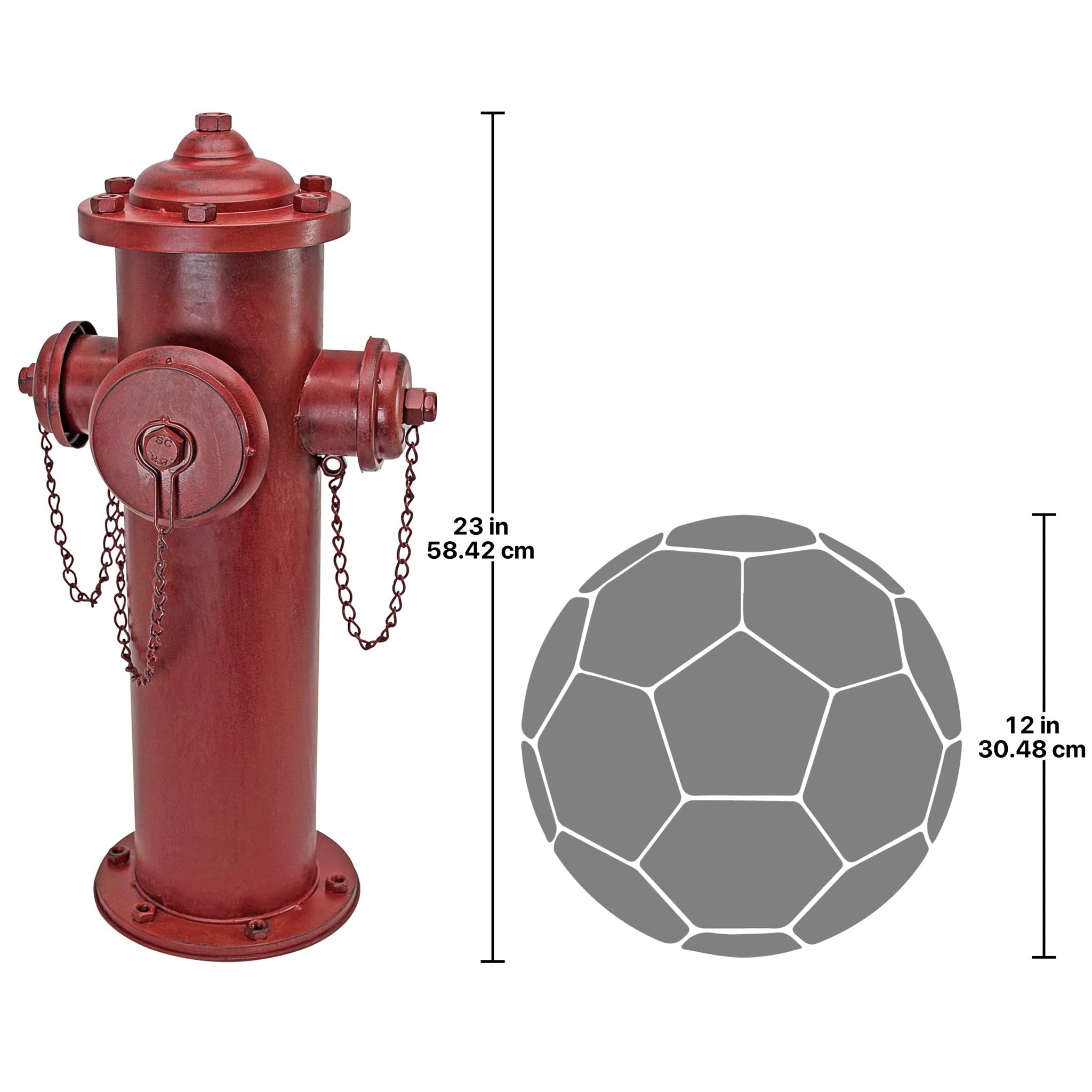 Vintage Metal Fire Hydrant Statue Large