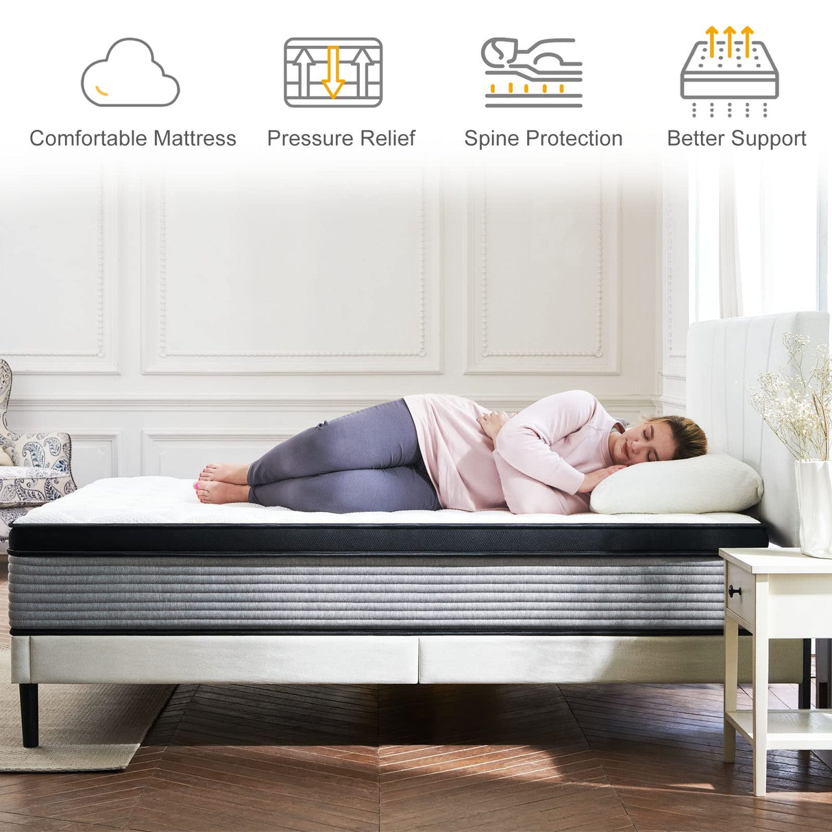 King Mattress, 12 Inch Hybrid Memory