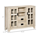 Sideboard Buffet Cabinet, Glass Door Kitchen Cabinet