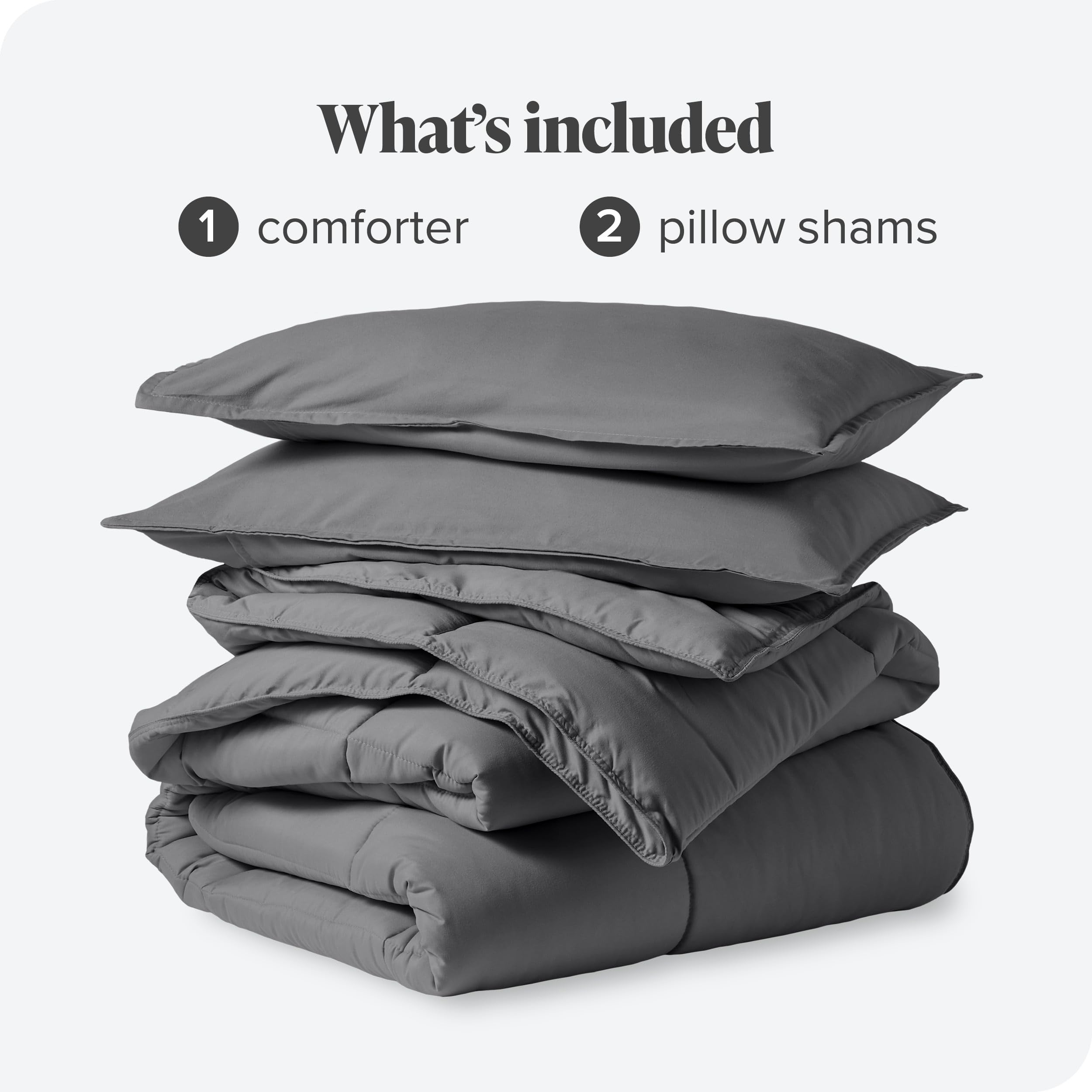 Comforter Set - Queen Size - Ultra-Soft - Goose Down Alternative - Premium 1800 Series