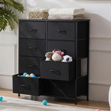 Dresser for Bedroom with 8 Fabric Drawers, Tall Chest Storage Tower