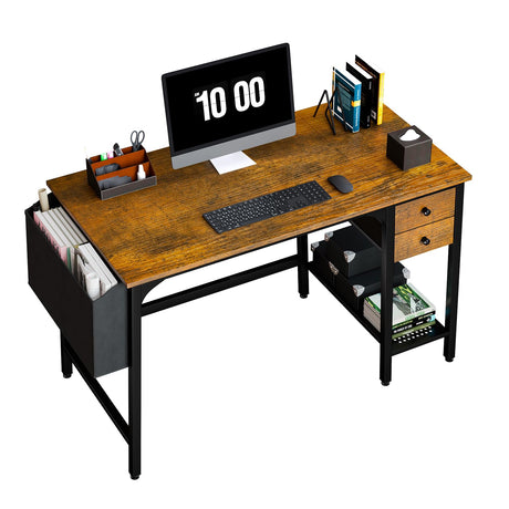 Small Desk with Drawers - 40 Inch Work Computer Desk for Small Space Home Office