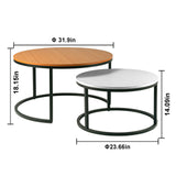 Modern Round Nesting Coffee Tables for Living Room