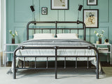 King-Bed-Frame-with-Headboard and Footboard, 18 Inch Metal Platform King