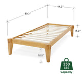 Chalipa 14” Solid Wood Bed Frames - Wood Platform Bed Frame