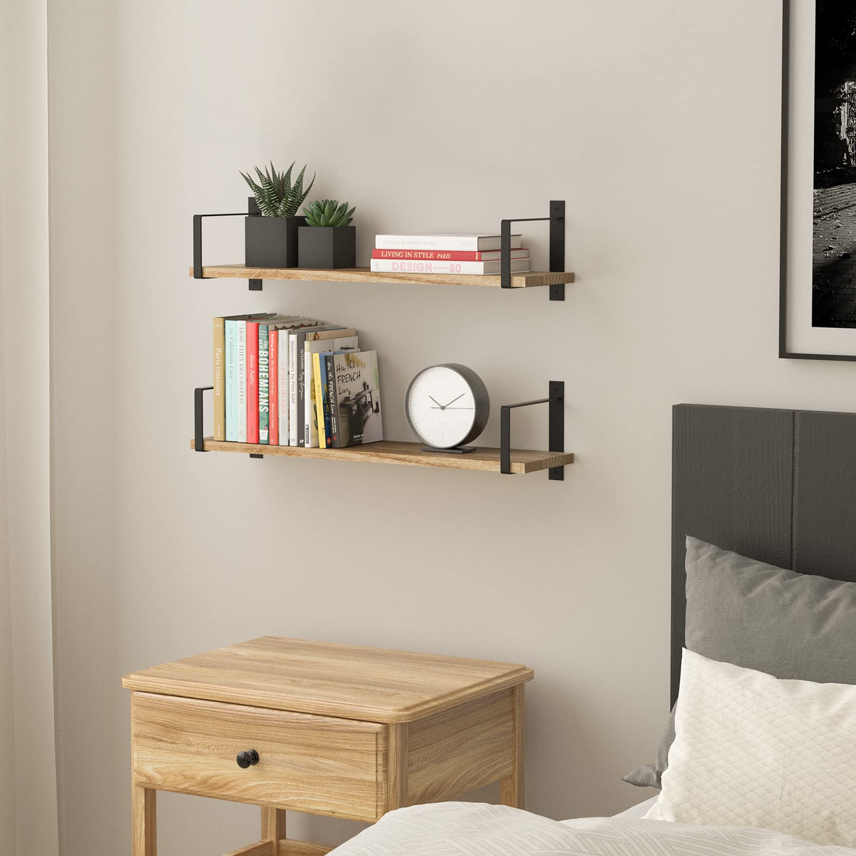 Toledo Floating Shelves for Wall, Wall Shelf for Living Room Decor, Kitchen Organization