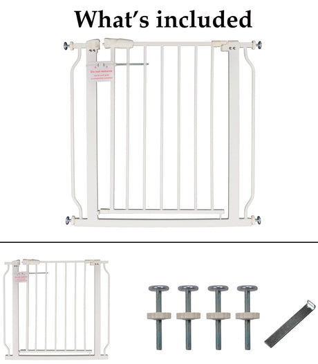 Easy Walk-Thru Safety Gate for Doorways and Stairways with Auto-Close/Hold