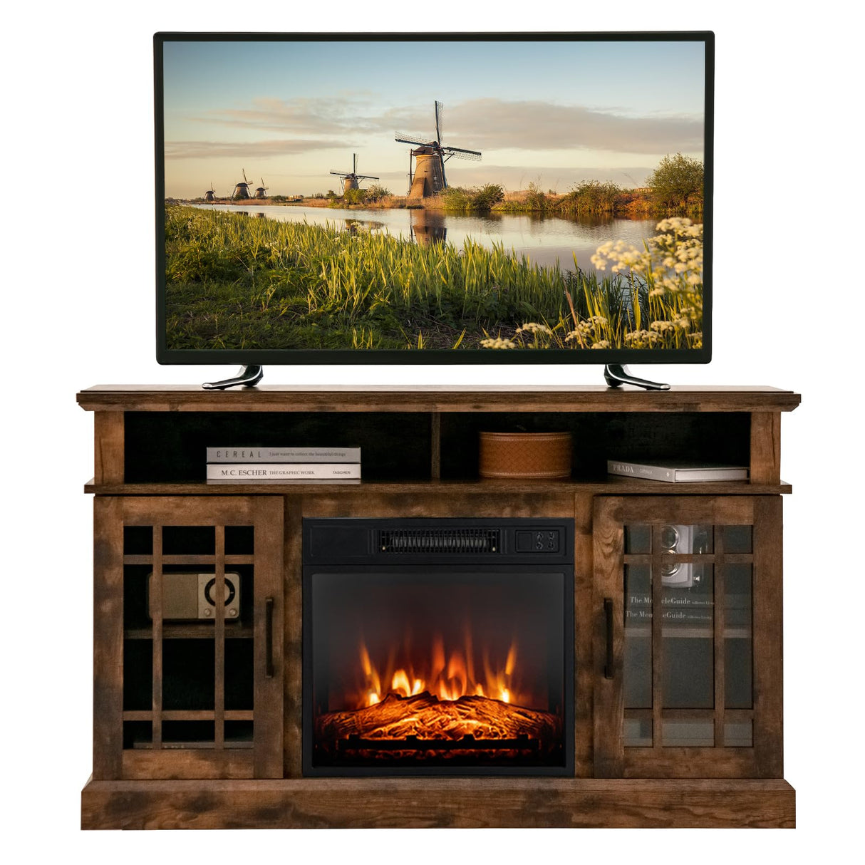 Electric Fireplace TV Stand for TVs Up to 55 Inche