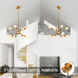 Chandeliers Gold, 8 Lights Modern Lighting Fixture