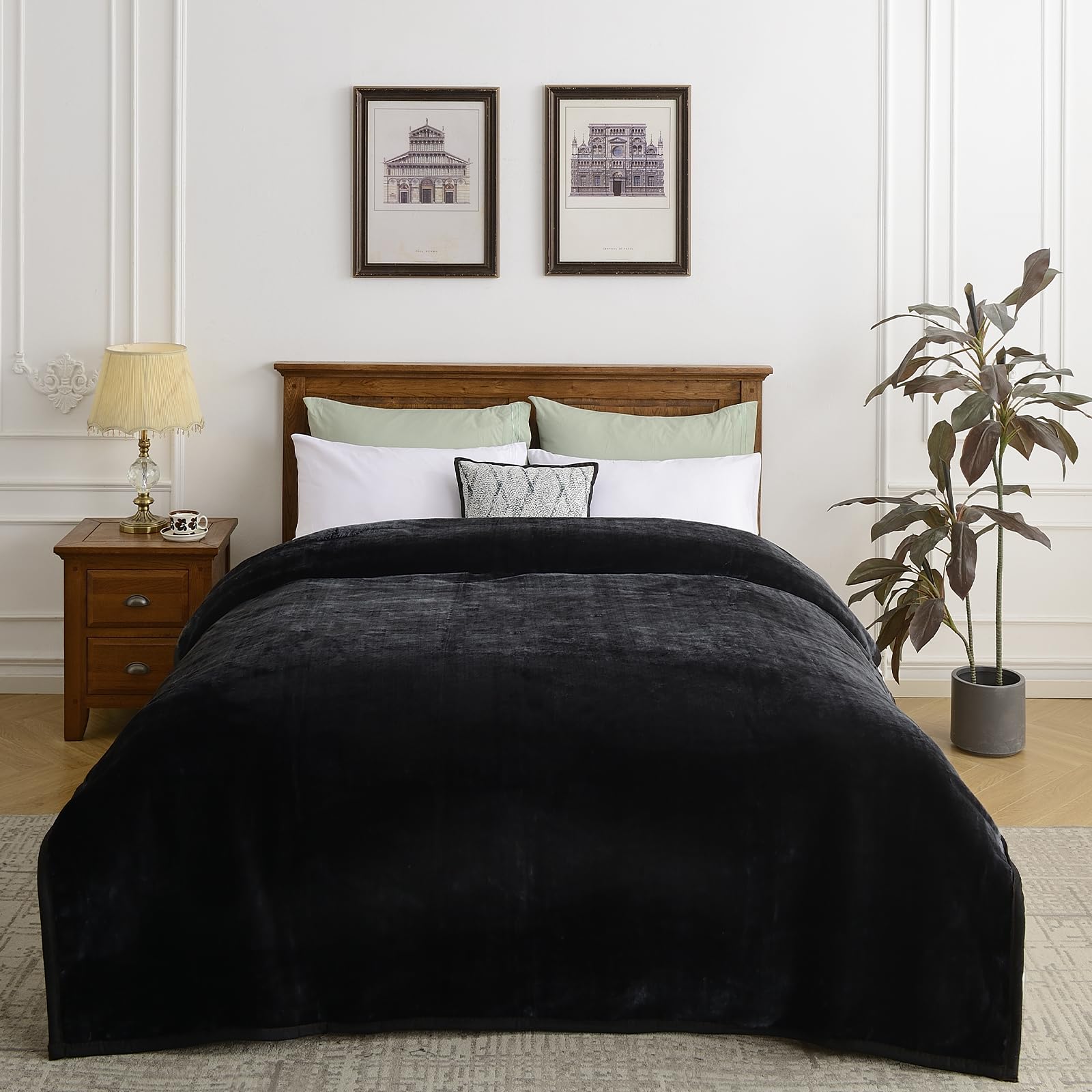 Heavy Faux Mink Blanket - 9LB, Single-Ply, King Size Thick Fleece