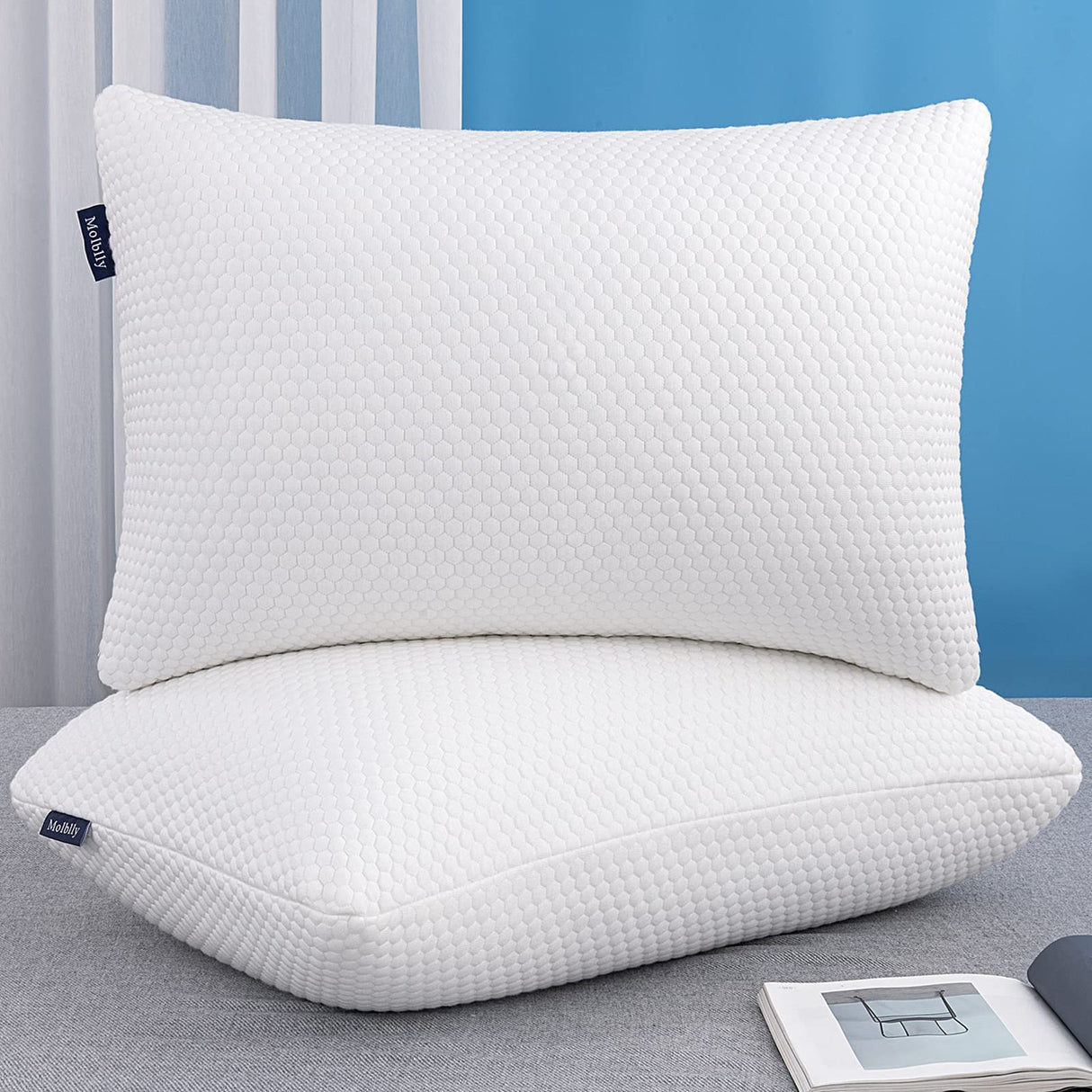 Standard Pillows Shredded Memory Foam Set of Standard Size