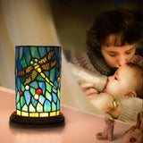 Small Tiffany Lamp for Bedrooms Ambient Table Nightstand Light Desk