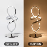 Modern Table Lamp, LED Spiral Lamp, Stepless Dimmable Bedside Lamp