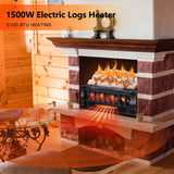 Electric Fireplace Log Set Heater 21IN  Remote Control