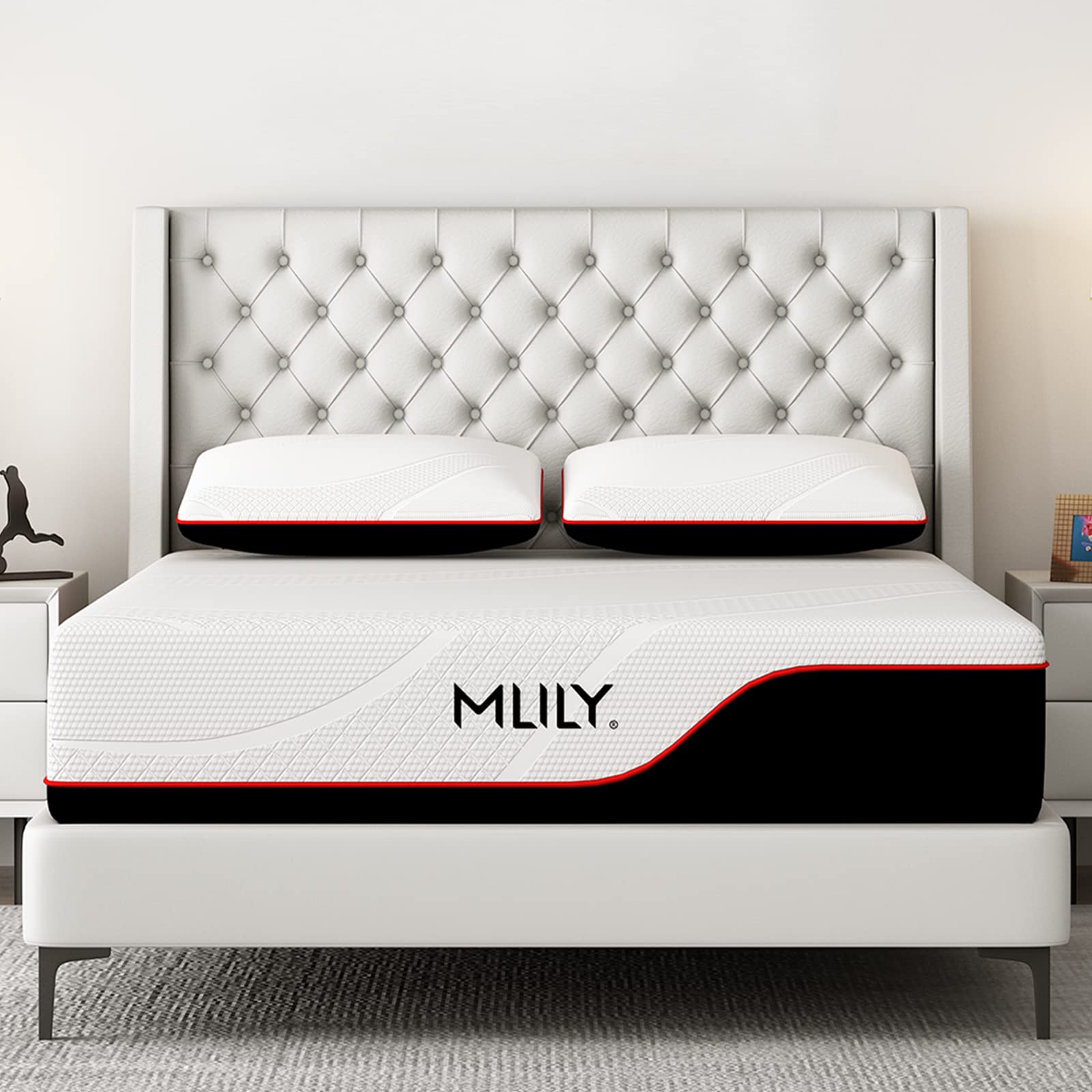 Queen Mattress, Manchester United 12 Inch Memory Foam Bamboo Charcoal Mattress
