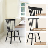 Windsor Dining Chair, Dining Chairs Set of 6, Spindle Back Wood Dining Chair