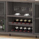 Liquor Bar Cabinet, Industrial Wine Bar Cabinet