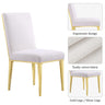 Dining Chairs, Upholstered Dining Chairs and Back Metallic Geometric Design