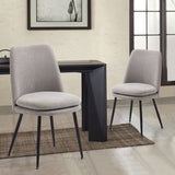 Modern Upholstered Dining Chairs Set of 2 with Seat Cushion