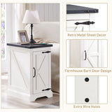 Nightstand with Charging Station, Rectangular Farmhouse