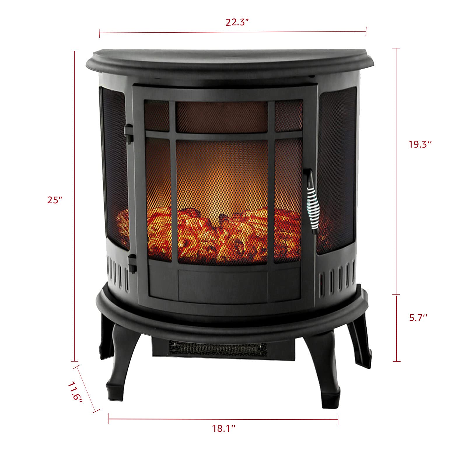 25 inch Portable Freestanding Space Heater